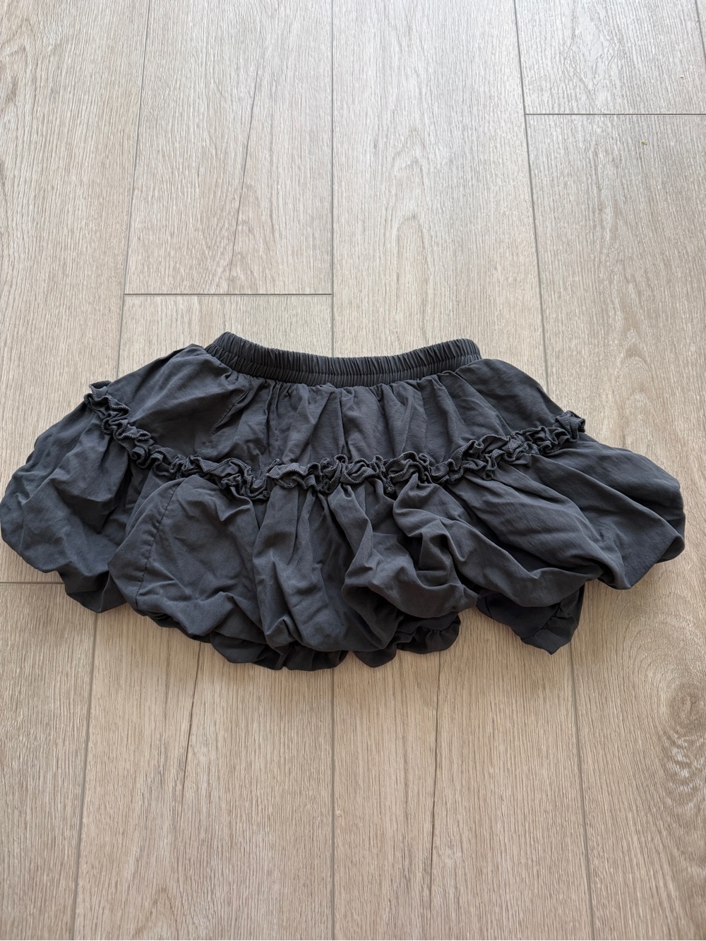 Black Ruffled Bubble Skirt